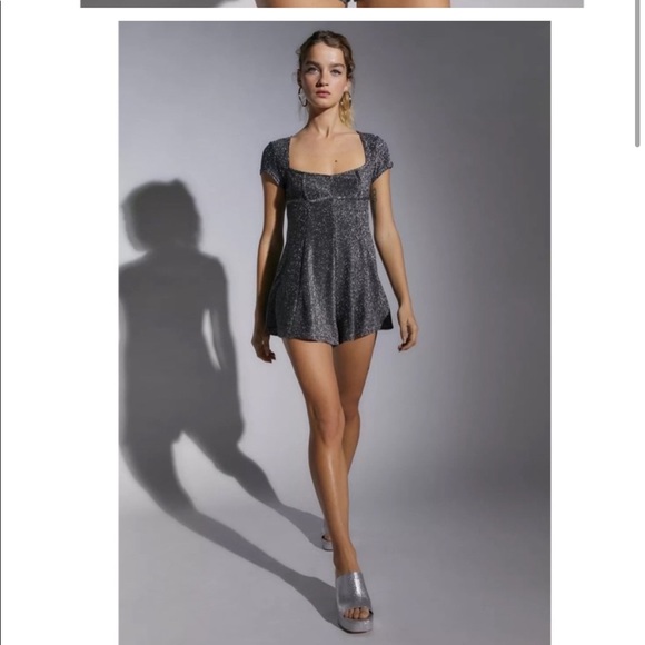 UO Jessie Sparkly Romper - Picture 2 of 5